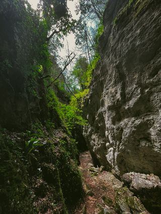 Path through a canyon